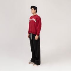 Áo Sweater Unisex Form Oversize - Đỏ