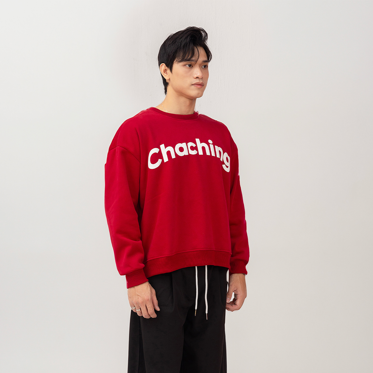  Áo Sweater Unisex Form Oversize - Đỏ 