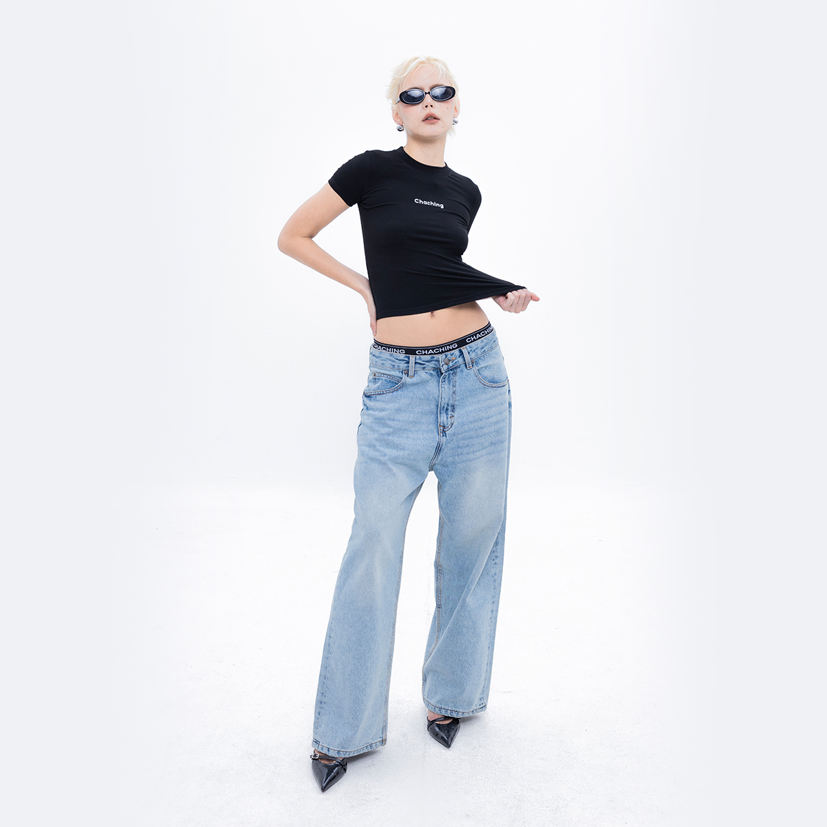  CHACHING BASIC BABY TEE – BLACK 