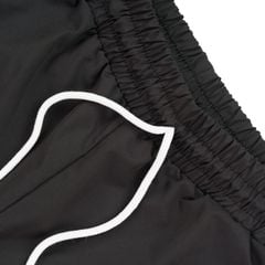 Quần Short Vải Dù Logo Thêu Unisex - Đen