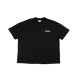  Áo Rắn Boxy In Logo Unisex - Đen 