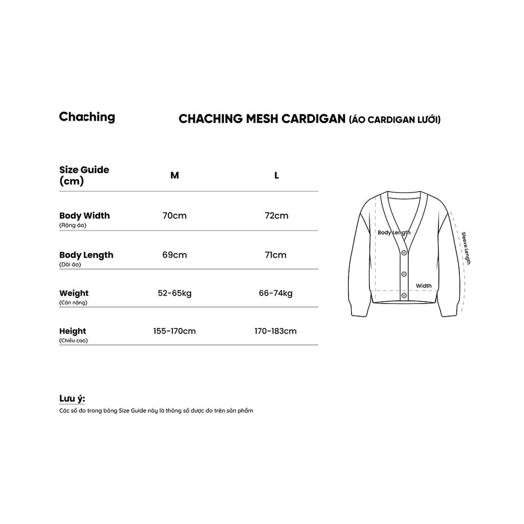 CHACHING MESH CARDIGAN – CREAM WHITE