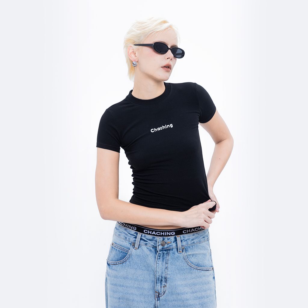  CHACHING BASIC BABY TEE – BLACK 