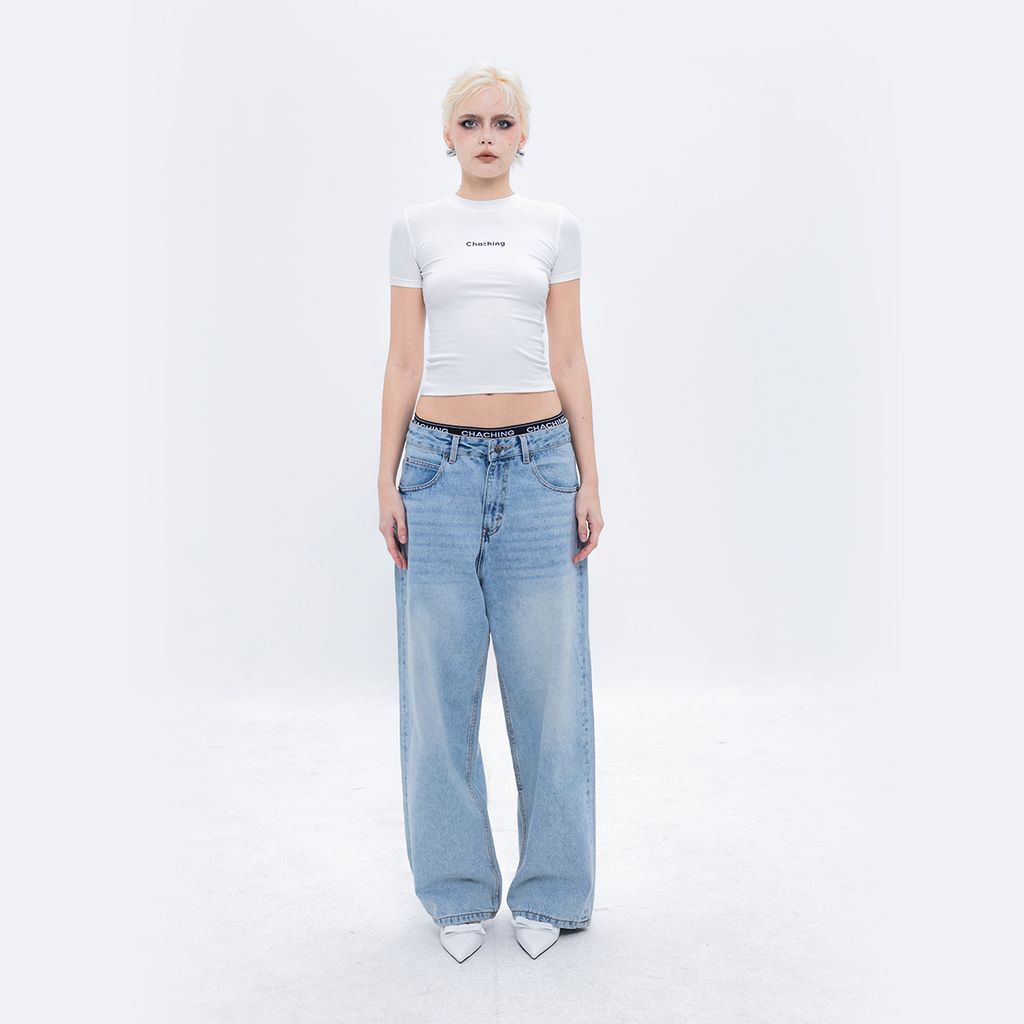 CHACHING BASIC BABY TEE – CREAM WHITE
