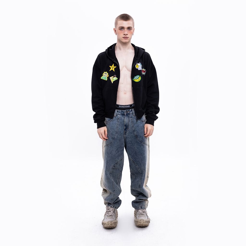CHACHING HOODIE ZIP - ĐEN