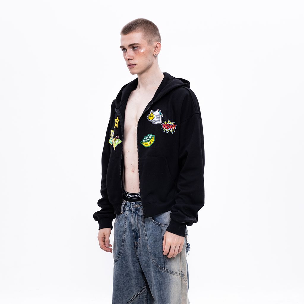 CHACHING HOODIE ZIP - ĐEN