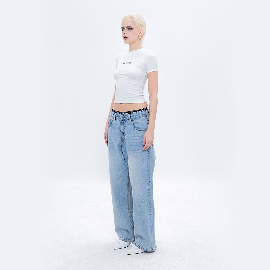 CHACHING BASIC BABY TEE – CREAM WHITE