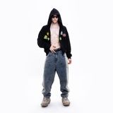 CHACHING HOODIE ZIP - ĐEN 