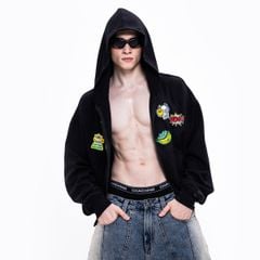 CHACHING HOODIE ZIP - ĐEN