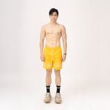  Quần Short Vải Dù Logo Thêu Unisex - Vàng 