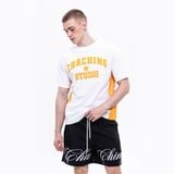  CHACHING PALM TREE T-SHIRT – WHITE & YELLOW 