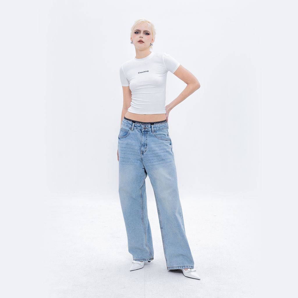 CHACHING BASIC BABY TEE – CREAM WHITE