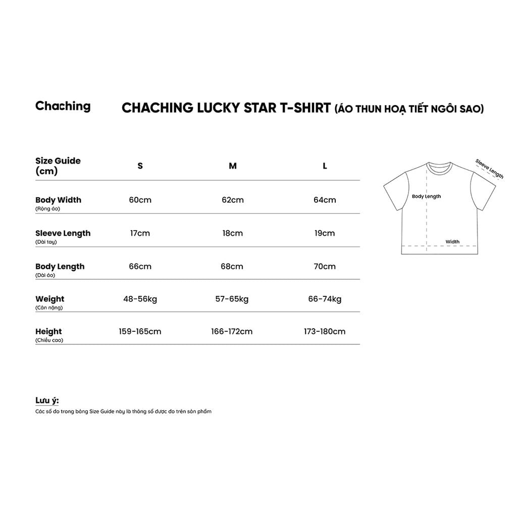 CHACHING LUCKY STAR T-SHIRT – Black