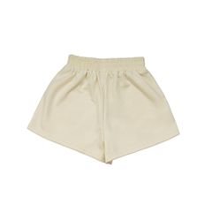 QUẦN SHORT NỈ THÊU LOGO - VÀNG KEM