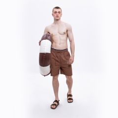 CHACHING LINEN SHORTS –  Earth Brown