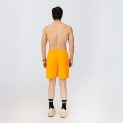 Quần Short Vải Dù Logo Thêu Unisex - Vàng