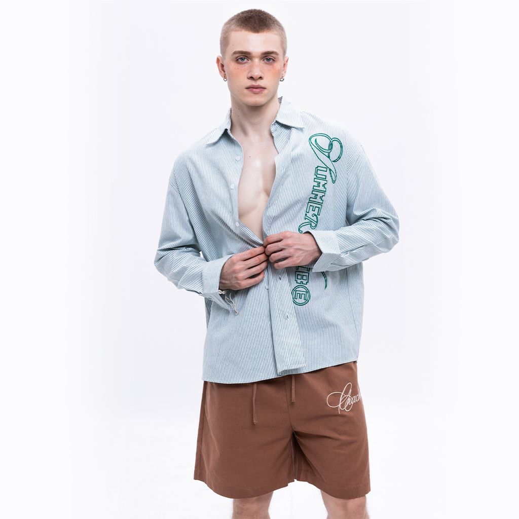 CHACHING STRIPED SHIRT – GREEN STRIPE