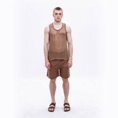 CHACHING MESH TANK TOP – BROWN