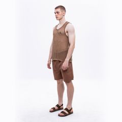 CHACHING MESH TANK TOP – BROWN