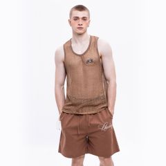 CHACHING MESH TANK TOP – BROWN