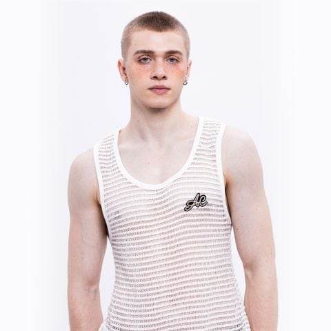 CHACHING MESH TANK TOP – CREAM WHITE