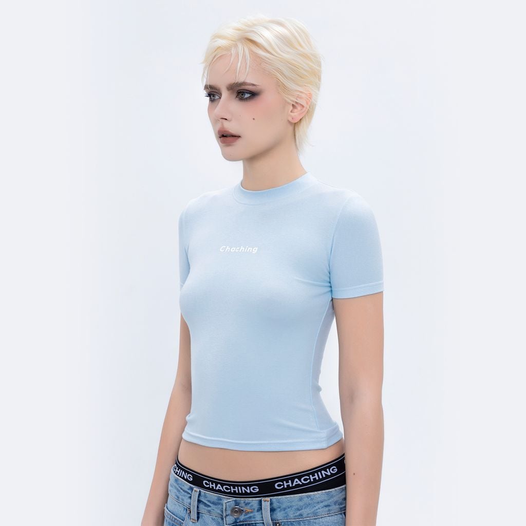 CHACHING BASIC BABY TEE – PASTEL BLUE