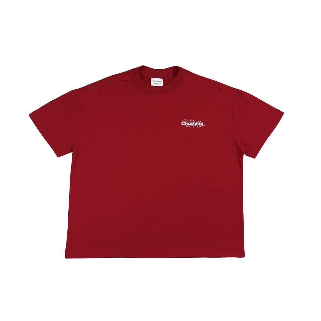 Áo Rắn Boxy In Logo Unisex - Đỏ