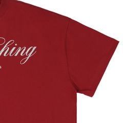 Áo Thun Unisex Form Boxy In Nhũ - Đỏ