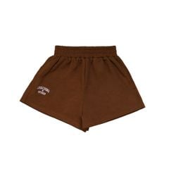 QUẦN SHORT NỈ THÊU LOGO - CAFE