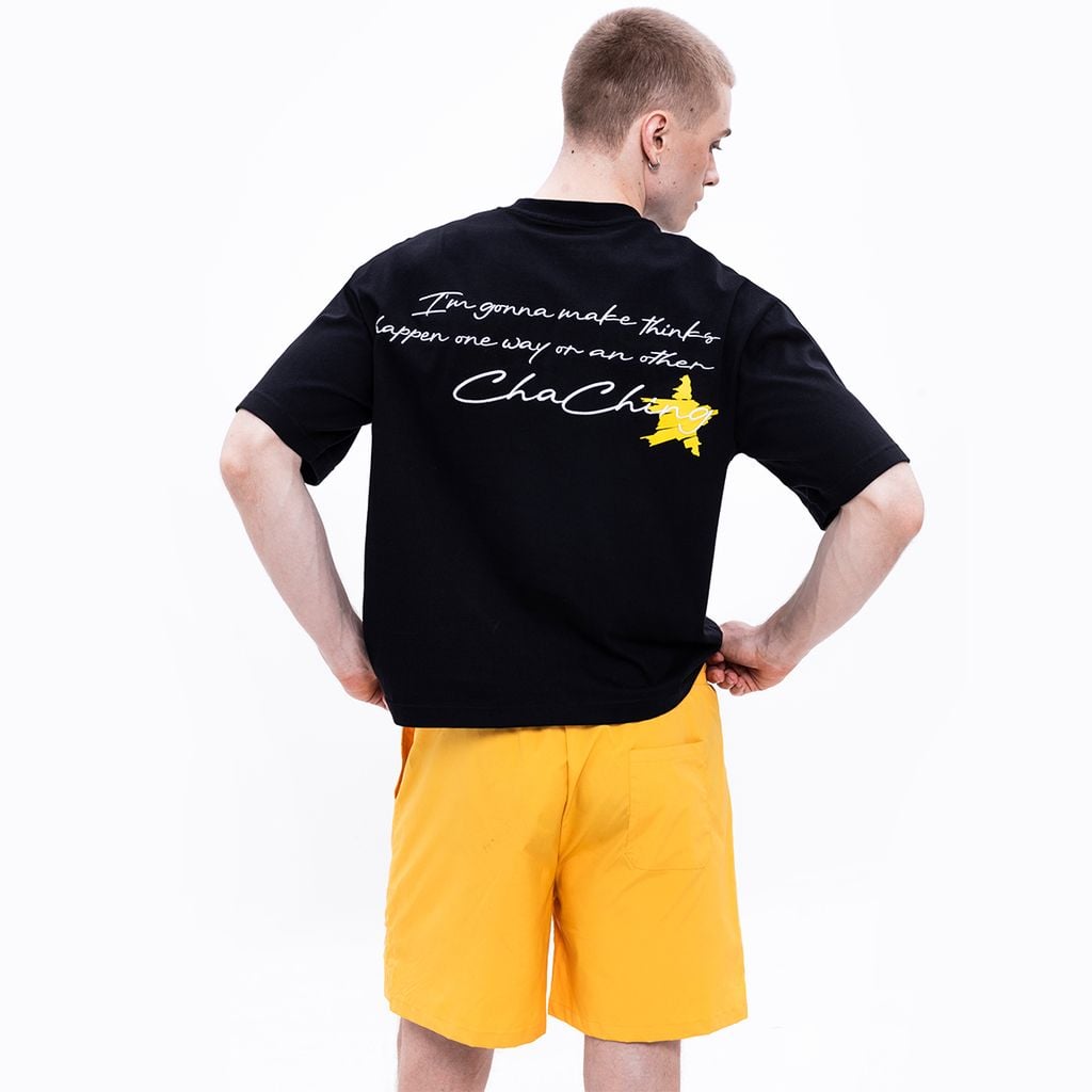 CHACHING STAMP T-SHIRT – BLACK