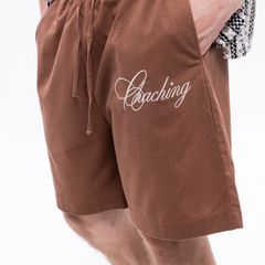 CHACHING LINEN SHORTS –  Earth Brown