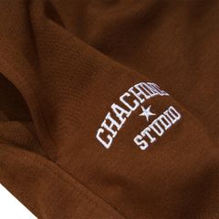 QUẦN SHORT NỈ THÊU LOGO - CAFE