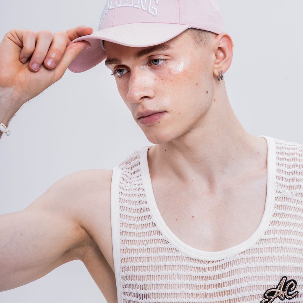 CHACHING MESH TANK TOP – CREAM WHITE