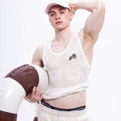 CHACHING MESH TANK TOP – CREAM WHITE
