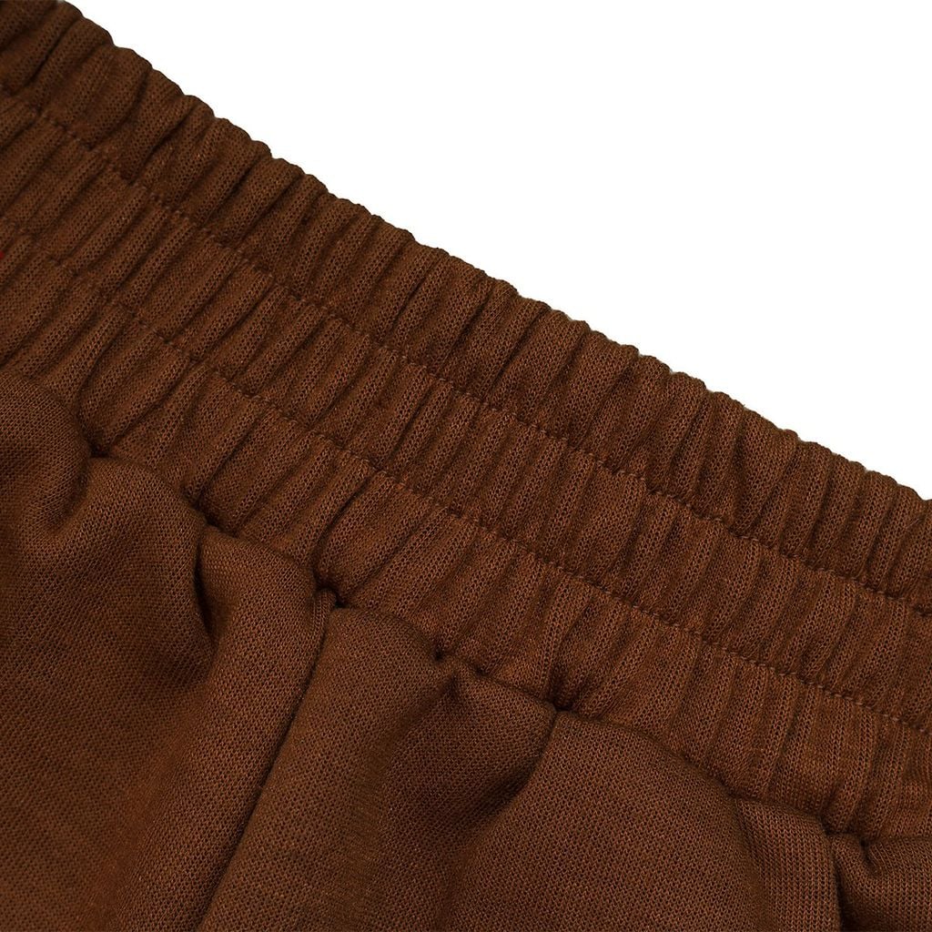 QUẦN SHORT NỈ THÊU LOGO - CAFE