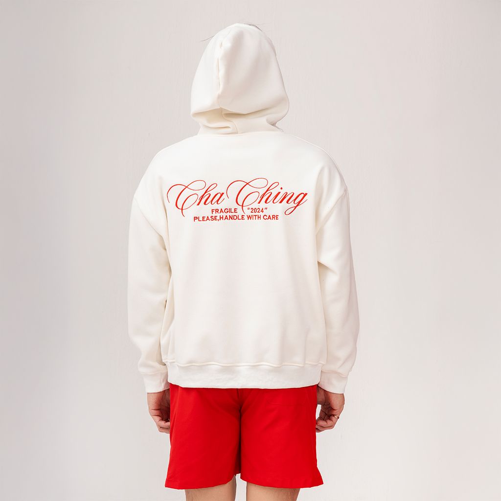  Áo Hoodie Unisex Form Oversize - Trắng 