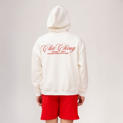 Áo Hoodie Unisex Form Oversize - Trắng