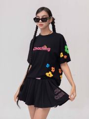 Chân Váy Xếp Ly Dáng Xoè Ngắn - Đen