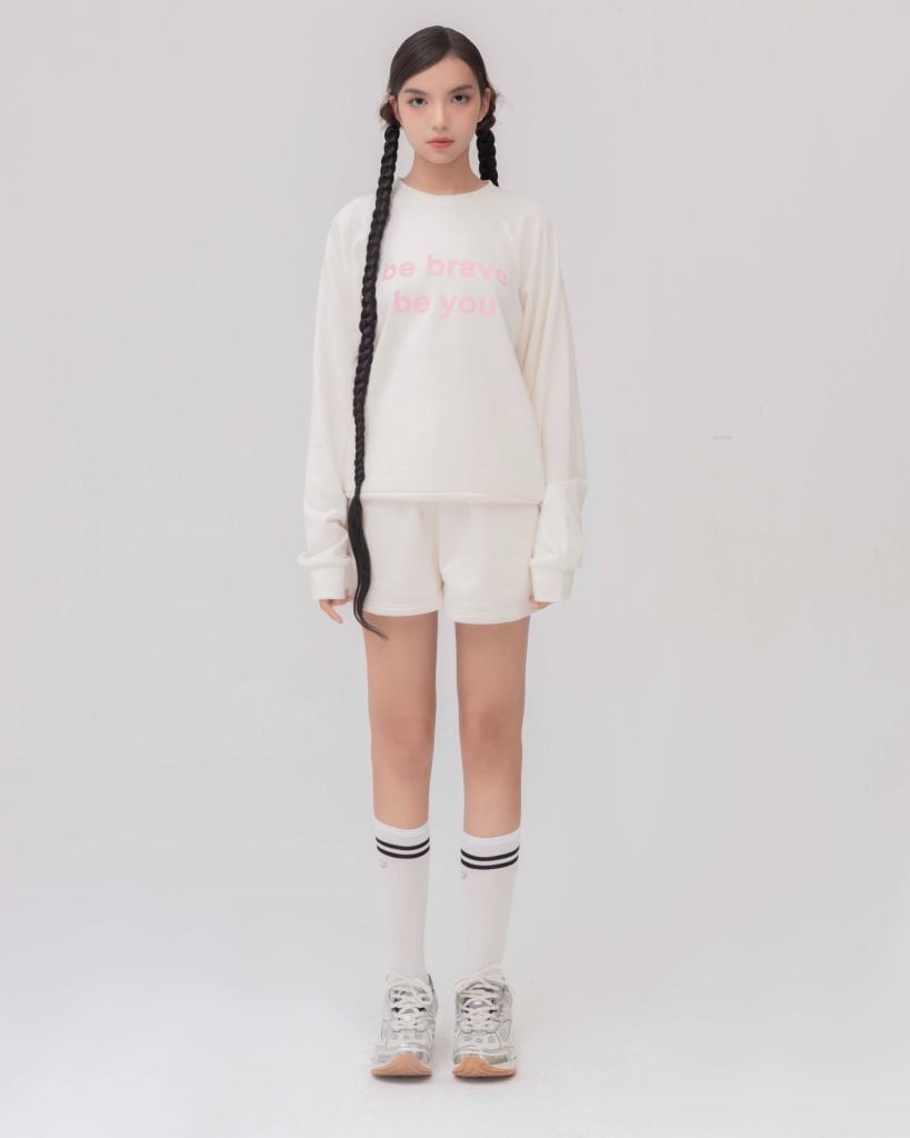 Set Đồ Nỉ Dài Tay và Quần Short - Be