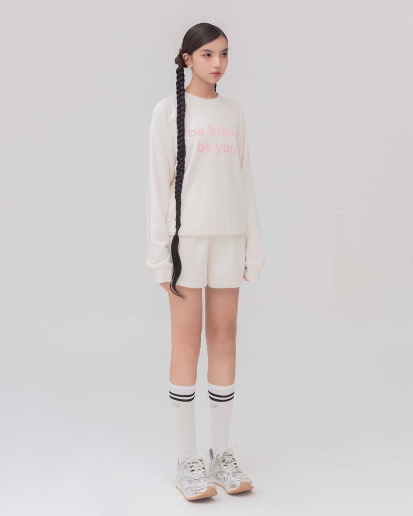 Set Đồ Nỉ Dài Tay và Quần Short - Be