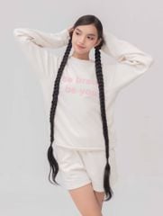 Set Đồ Nỉ Dài Tay và Quần Short - Be