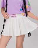  Chân Váy Xếp Ly Dáng Xoè Ngắn - Trắng 