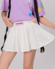 Chân Váy Xếp Ly Dáng Xoè Ngắn - Trắng