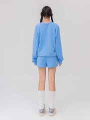 Set Đồ Nỉ Dài Tay và Quần Short - Xanh