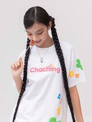 Áo Thun Hoạ Tiết Hoa - Trắng
