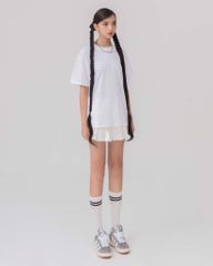 Áo Thun Hoạ Tiết Chữ Dập Nổi - Trắng