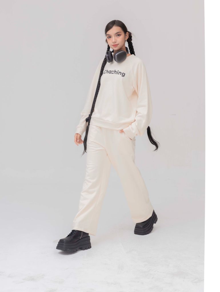 Set Đồ Nỉ Dài Tay và Quần Dài - Be