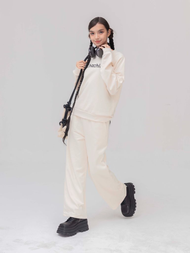 Set Đồ Nỉ Dài Tay và Quần Dài - Be