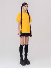 Áo Thun Hoạ Tiết Chữ Dập Nổi - Vàng