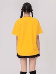 Áo Thun Hoạ Tiết Chữ Dập Nổi - Vàng